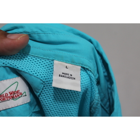 World Wide Sportsman Men Fishing Shirt Long Sleeve Size Large - Picture 2 of 10